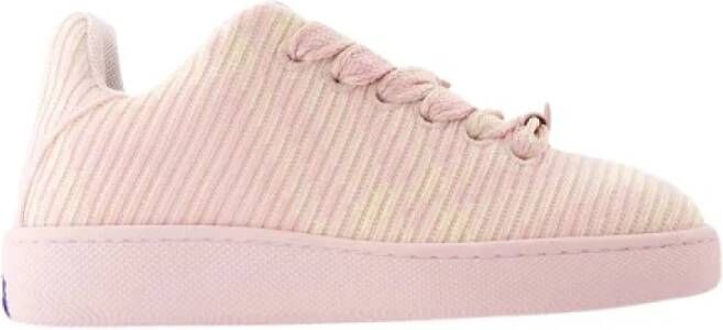 Burberry Geruite Gebreide Box sneakers Pink Dames