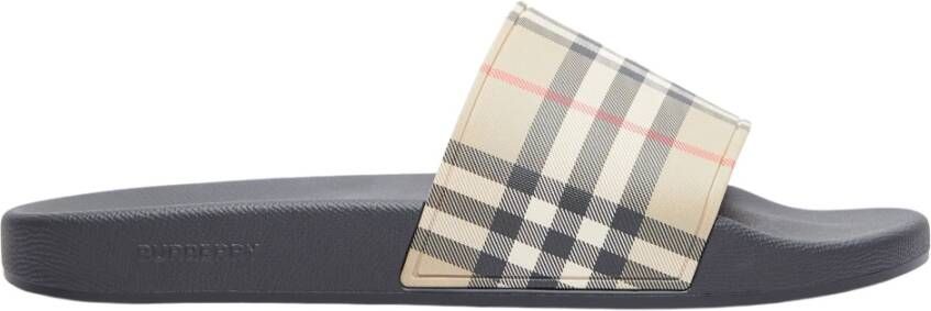 Burberry Vintage Check Patroon Ronde Neus Schoenen Beige Heren - Foto 2