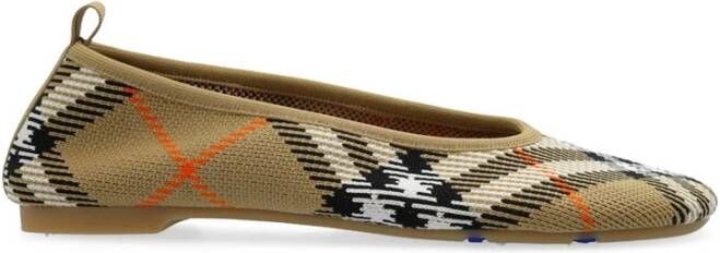 Burberry Geruite Gebreide Ballerina Schoenen