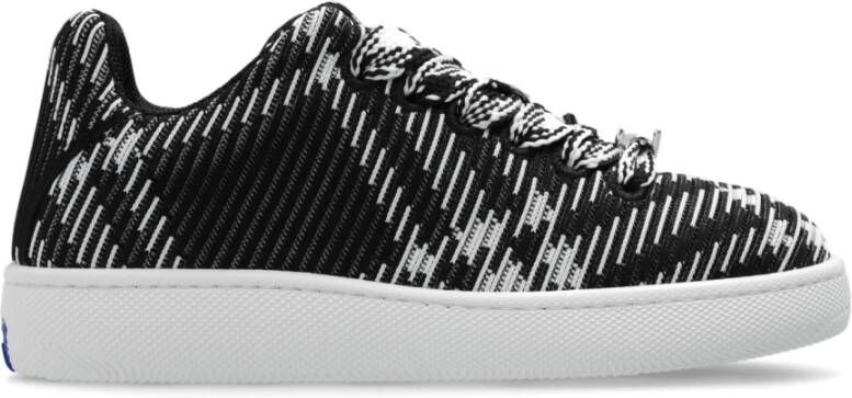 Burberry Geruite Gebreide Box sneakers Black Dames