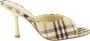 Burberry Sandalen Plaid Pattern Stiletto Sandals in beige - Thumbnail 6