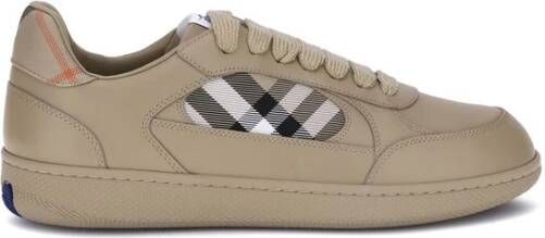 Burberry Geruite Leren Sneakers