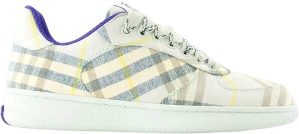 Burberry Geruite Linnen Sneakers Beige Breeze