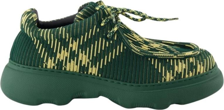 Burberry Geruite Stadschoenen Vintage Stijl Green Heren