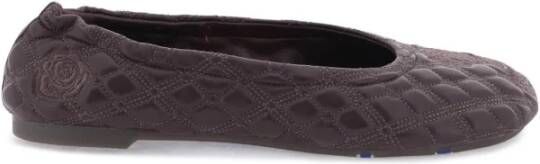 Burberry Gewatteerde Sadler Ballet Flats Brown Dames