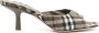Burberry Sandalen Open-Toe Plaid Sandals With Cross-Over Straps in beige - Thumbnail 6