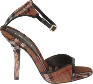 Burberry High Heel Sandals Bruin Dames