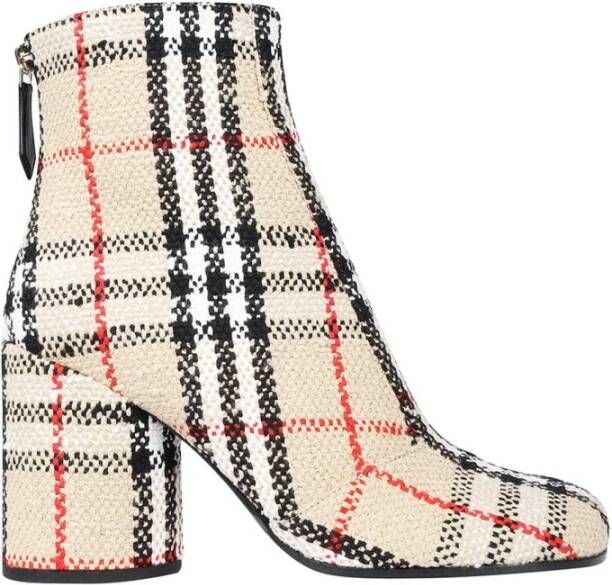 Burberry Katoen Wolmix Enkellaarzen