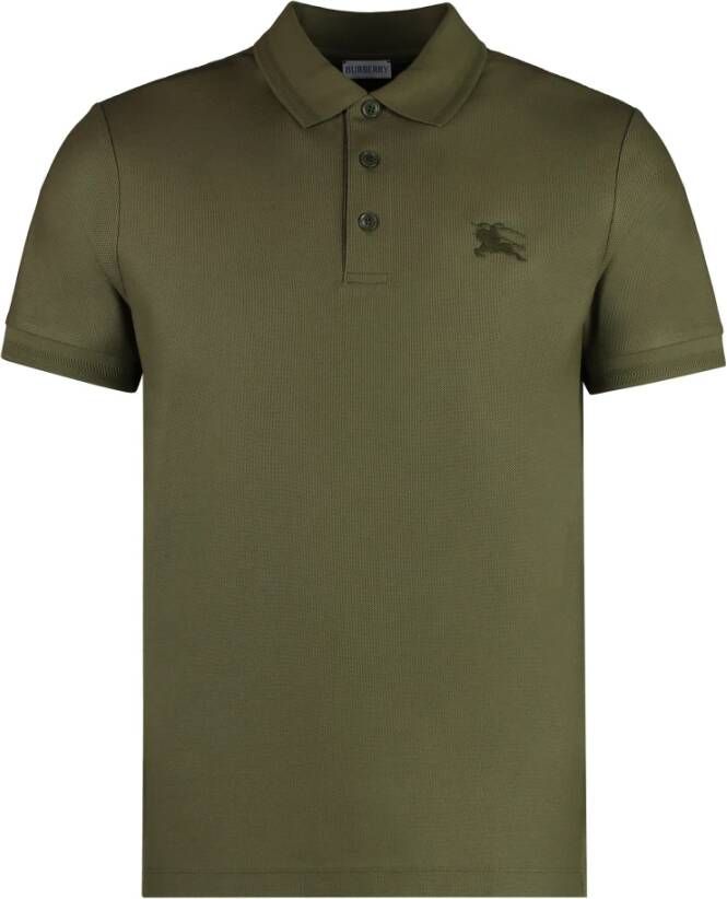Burberry Katoenen polo shirt met geribbelde boorden
