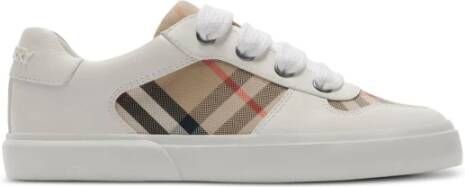 Burberry Kinderen Grijze Sneakers Vintage Check Multicolor Unisex