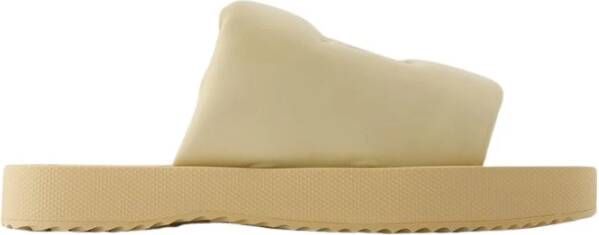 Burberry Knight Slab Sandalen Leer Beige Dames