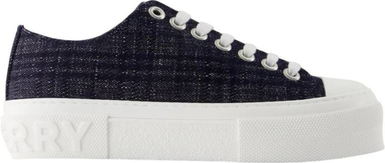 Burberry Lage Sneakers Katoen Blauw