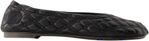 Burberry Leren Ballerina Zwart Black Dames