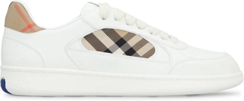 Burberry Leren lage sneakers met ruitmotief