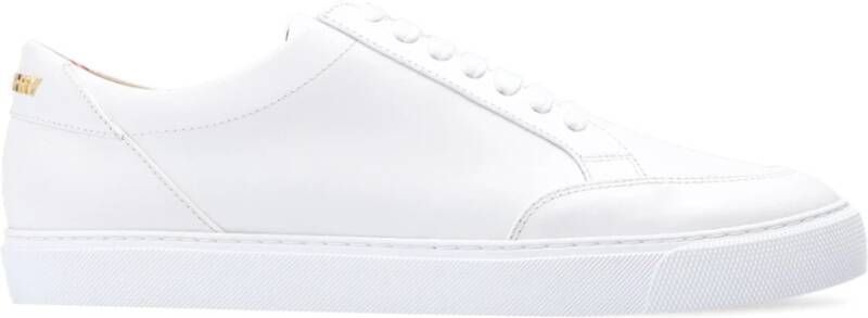 Burberry Leren Sneakers Dames Stijl White Dames