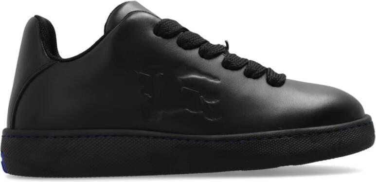 Burberry Leren sneakers met vetersluiting Black Heren