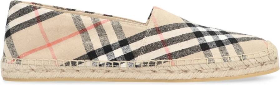 Burberry Linnen espadrilles met ruitmotief
