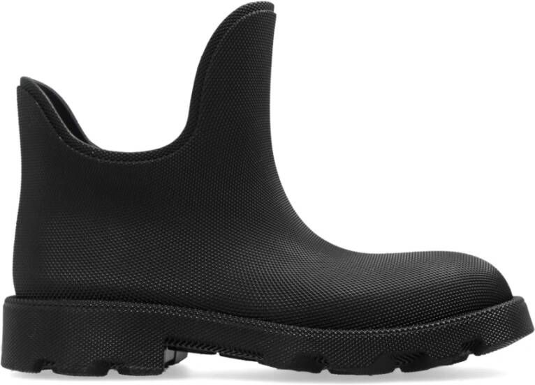 Burberry Rubber Enkellaarzen Zwart Tankzool Black Heren