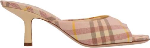 Burberry Roze Stiletto Hakken Sandalen van Stof