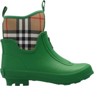 Burberry Mini Flinton Rain Boots Groen Unisex