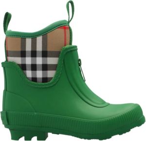 Burberry Mini Flinton Rain Boots Groen Unisex