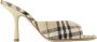 Burberry Sandalen Plaid Pattern Stiletto Sandals in beige - Thumbnail 1