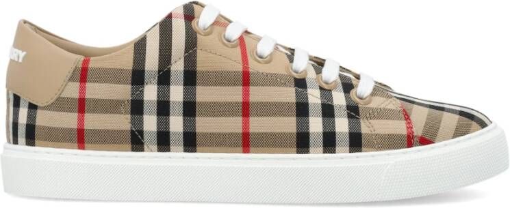 Burberry Newalbridge sneakers onder controle canvas Beige Dames