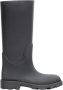 Burberry Panelconstructie Rubber Moeras Hoge Laarzen Black Dames - Thumbnail 3