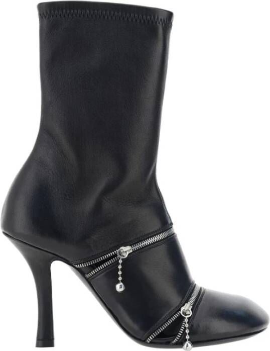 Burberry Peep-Toe High Heel Bootie Black Dames