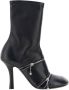 Burberry Peep Enkellaarzen met Ritsdetail Black Dames - Thumbnail 2