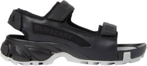 Burberry Platte sandalen Zwart Heren