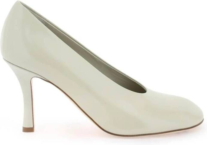 Burberry Ronde neus Stiletto hak Leren dÃ©colletÃ© White Dames