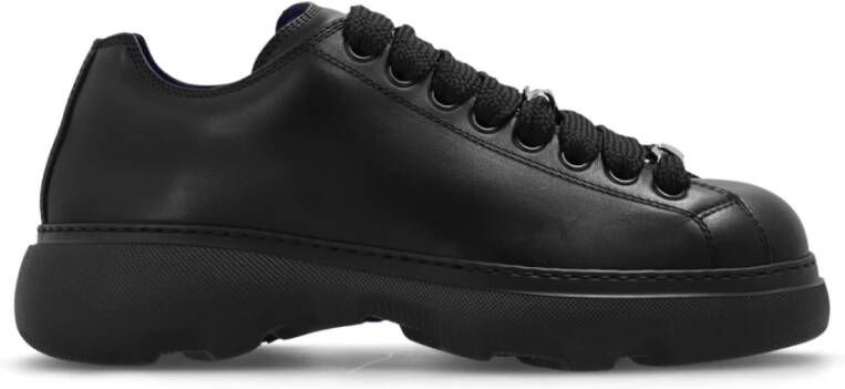 Burberry Chunky Leren Sneakers Black Heren
