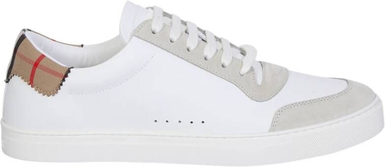 Burberry Robin lage leren sneakers White Heren