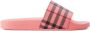 Burberry Roze Slider Sandalen met Verhoogde Belettering Roze Dames - Thumbnail 1