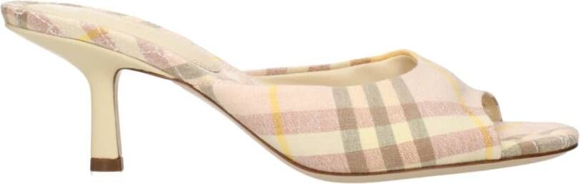 Burberry Roze Stiletto Hakken Sandalen van Stof