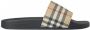 Burberry Tijdloze Check Slides voor modebewuste vrouwen Beige Dames - Thumbnail 1