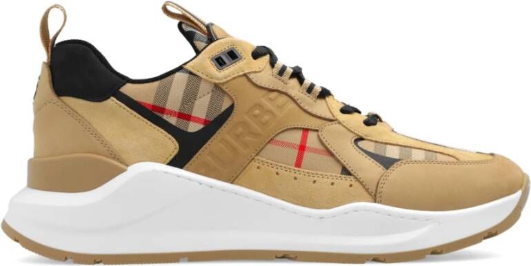 Burberry Vintage Check Lace-Up Basket Sneakers Multicolor Heren