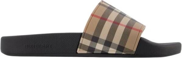 Burberry Tijdloze Check Slides voor modebewuste vrouwen Beige Dames - Foto 2