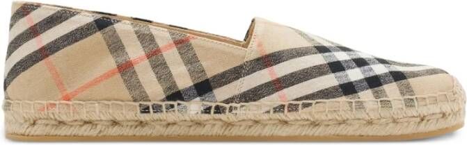 Burberry Slip-On Espadrilles met Ruitpatroon