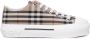 Burberry Beige Canvas Sneakers met Ruitmotief - Thumbnail 1