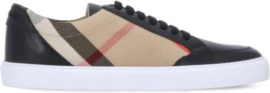 Burberry Salmond sneaker met kalfsleren details