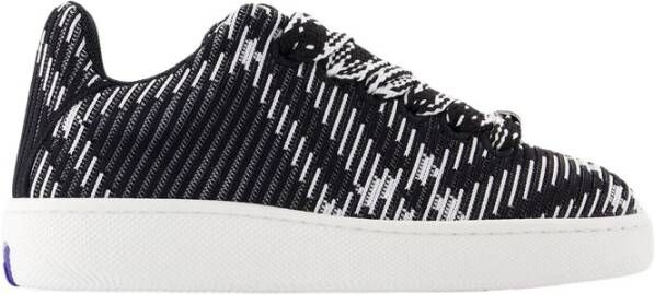 Burberry Geruite Gebreide Box sneakers Black Dames