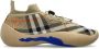 Burberry Gebreide sneakers met ruitmotief en trekkoord Beige - Thumbnail 1