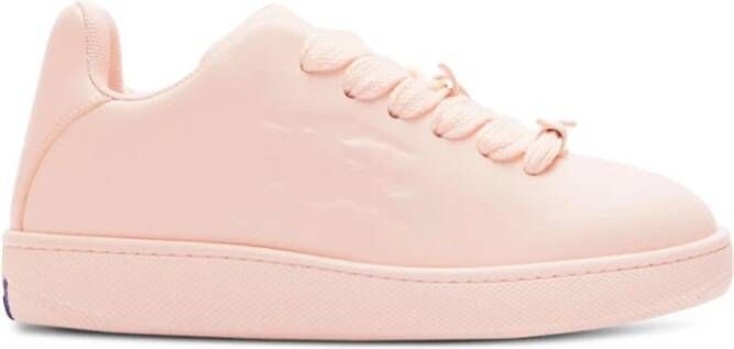 Burberry Roze Leren Sneakers met Equestrian Knight Motief Pink Dames