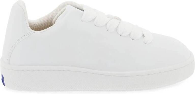 Burberry Witte Leren Box Sneakers White Dames