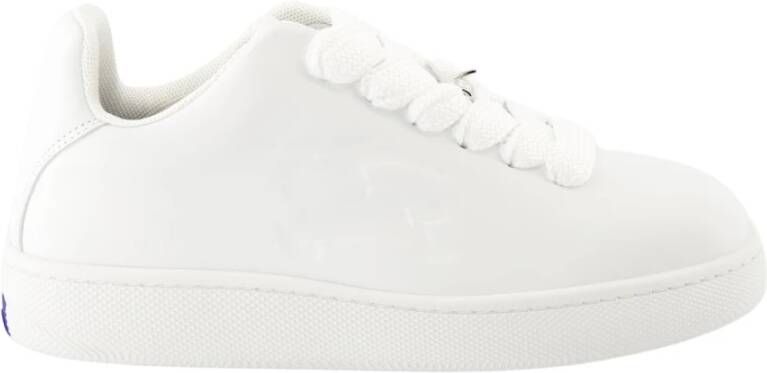 Burberry Leren sneakers met veters White Heren