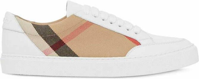 Burberry Salmond sneaker met kalfsleren details