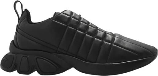 Burberry Gewatteerde Leren Sneakers Zwart Heren