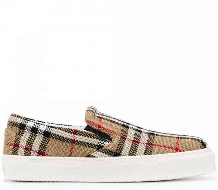 Burberry Thompson sneaker met ruitdessin - Schoenen.nl